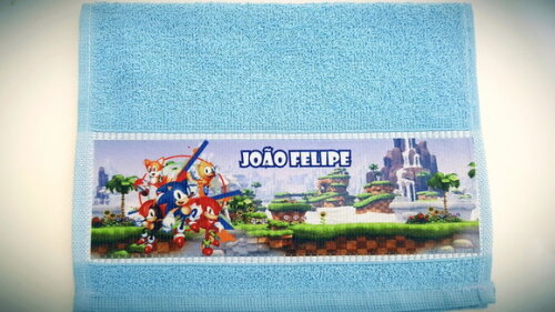 Toalha de mão personalizada Sonic