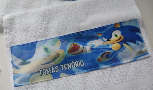 Toalha de Mão Personalizada Sonic