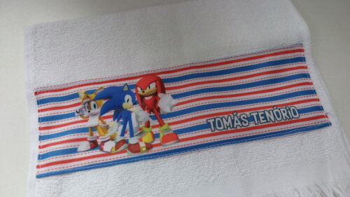 Toalha de Mão Personalizada Sonic