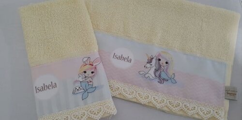 Toalha de Mão Personalizada Unicórnio