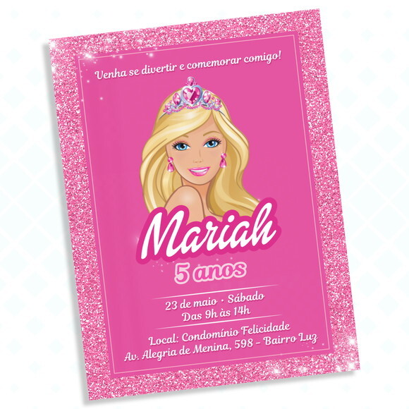 Convite Digital Barbie