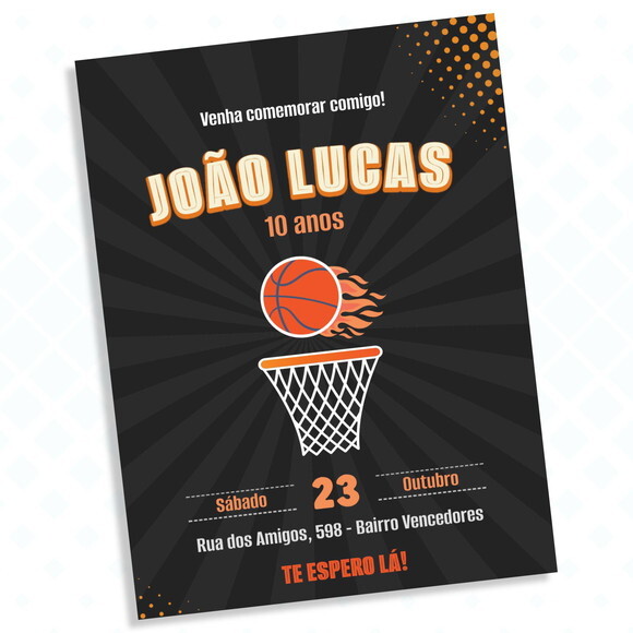 Convite Digital Basquete