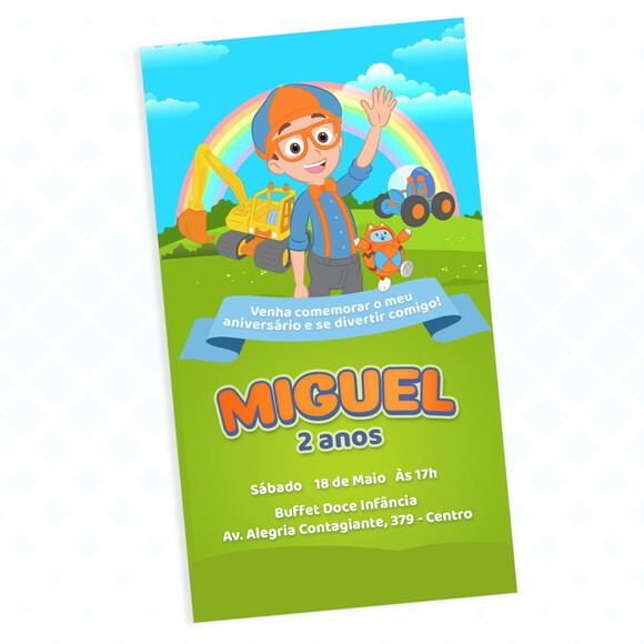 Convite Digital Blippi