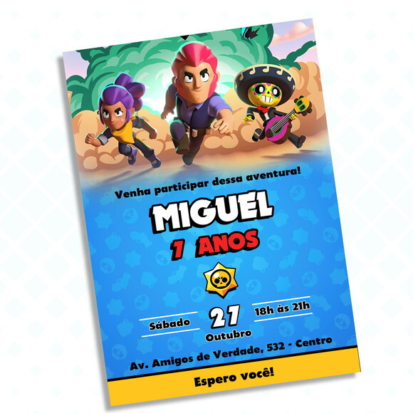 Convite Digital Brawl Stars