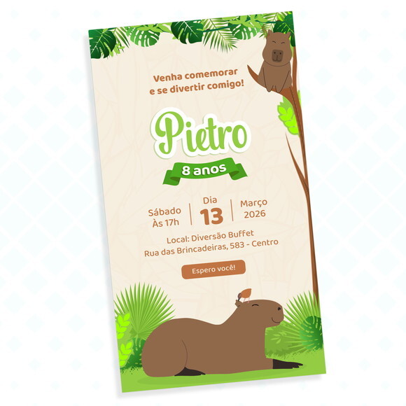 Convite Digital Capivara