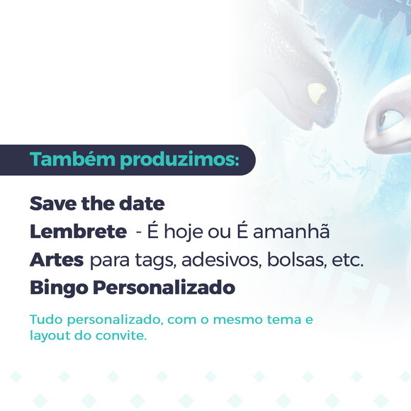 Convite Digital Como Treinar o Seu Dragão Rosa