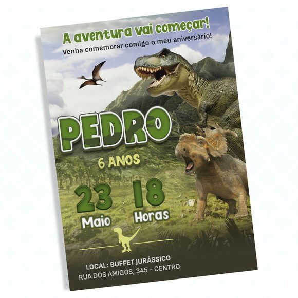 Convite Digital Dinossauros