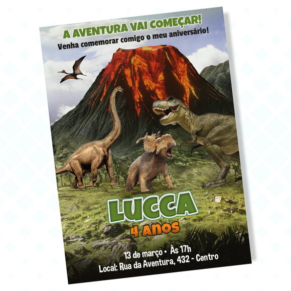 Convite Digital Dinossauros
