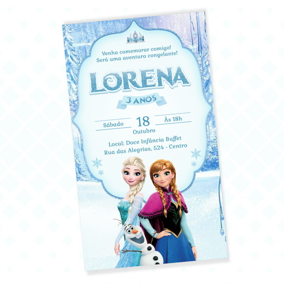 Convite Digital Frozen