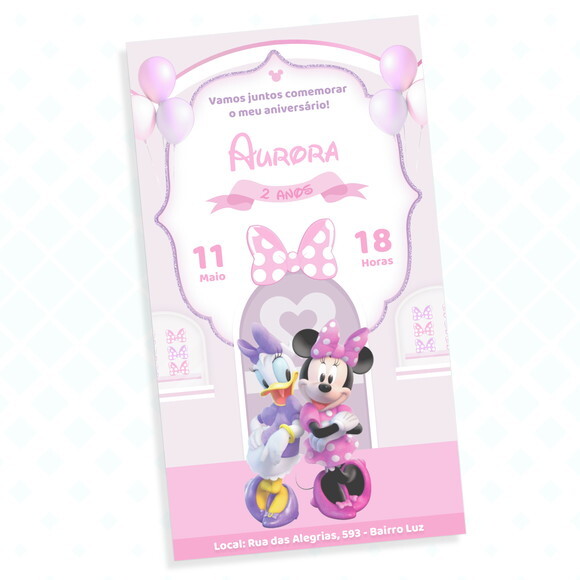 Convite Digital Loja de Laços da Minnie