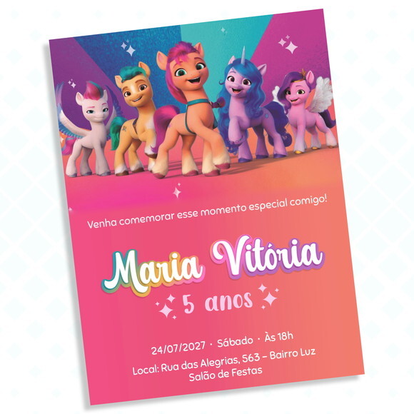 Convite Digital My Little Pony
