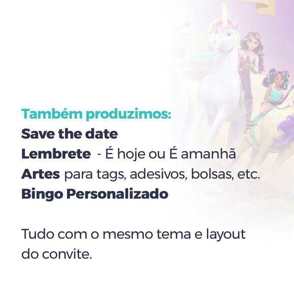 Convite Digital Personalizado Academia Unicórnio