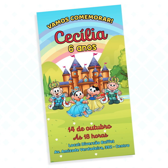 Convite Digital Turma da Mônica Realeza