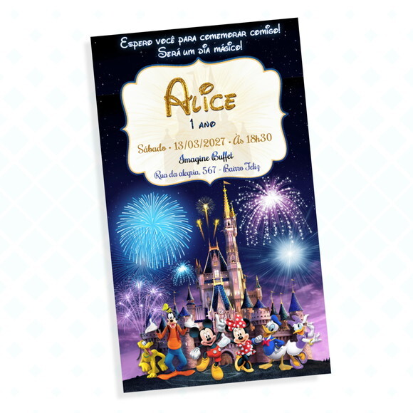 Convite Virtual Disney / Turma do Mickey