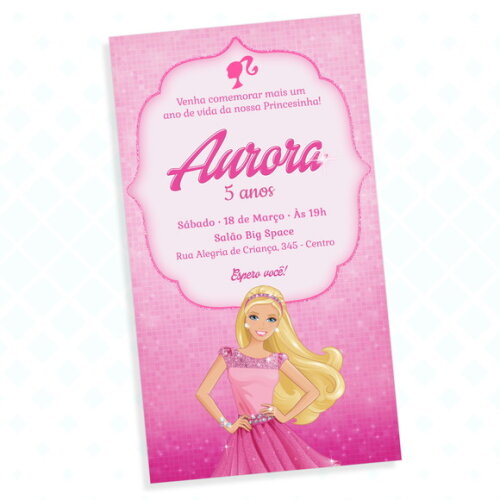Convite Digital Barbie