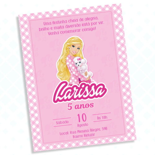Convite Digital Barbie
