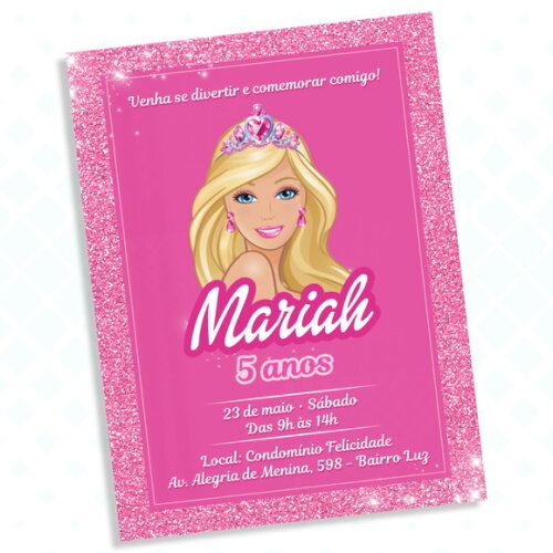 Convite Digital Barbie