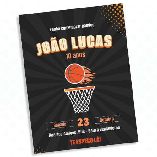 Convite Digital Basquete
