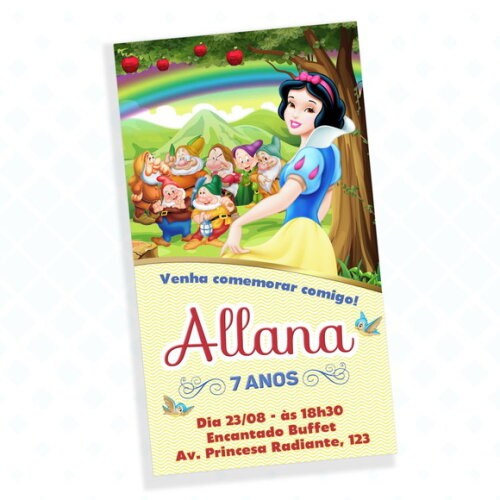 Convite Digital Branca de Neve