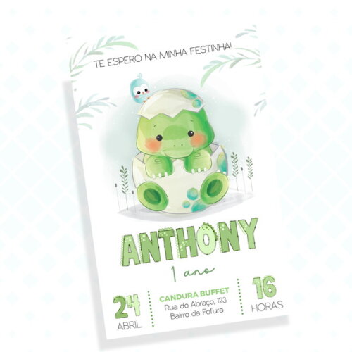 Convite Digital Dino Baby