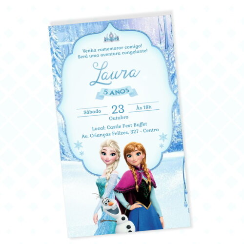 Convite Digital Frozen