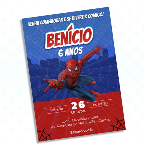 Convite Digital Homem Aranha