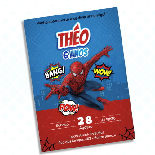 Convite Digital Homem Aranha