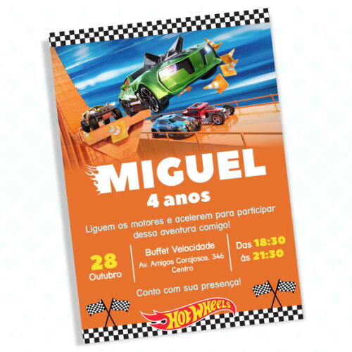 Convite Digital Hotwheels
