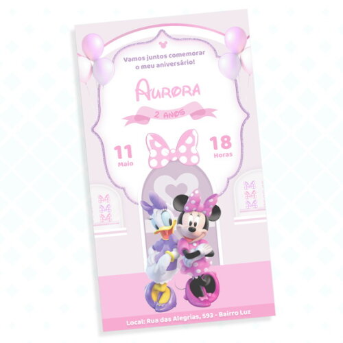 Convite Digital Loja de Laços da Minnie
