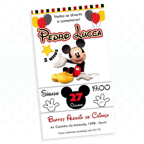 Convite Digital Mickey