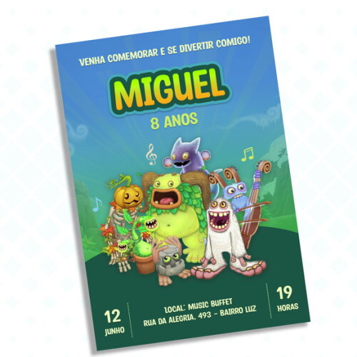 Convite Digital My Singing Monsters