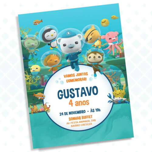 Convite Digital Personalizado Octonautas