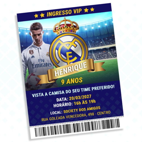 Convite Digital Real Madrid Cristiano Ronaldo