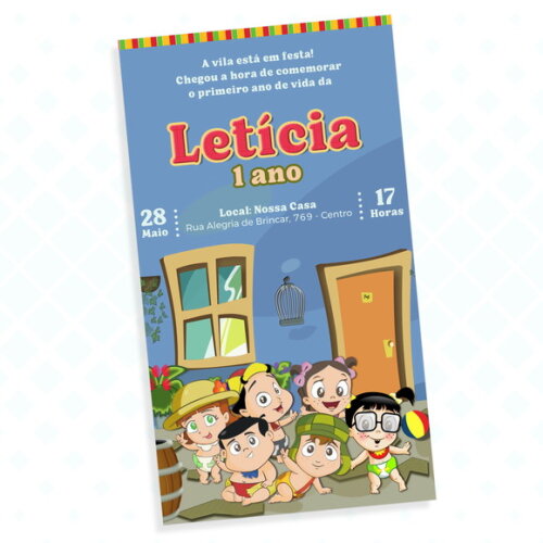 Convite Digital Turma do Chaves Baby Menina
