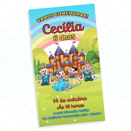 Convite Digital Turma da Mônica Realeza