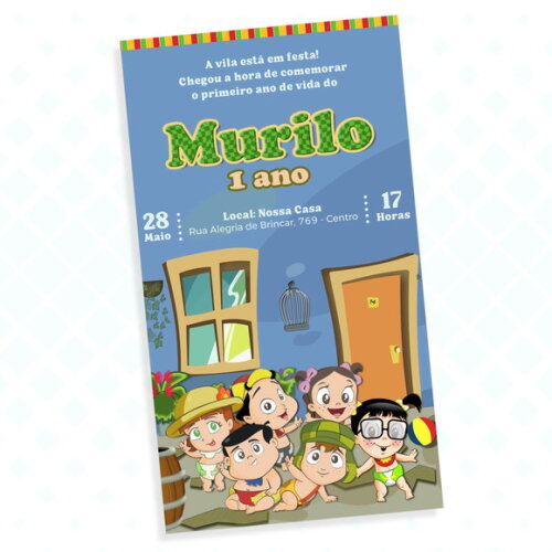 Convite Digital Turma do Chaves Baby Menino