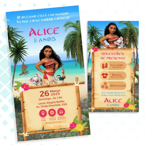 Convite Interativo Moana
