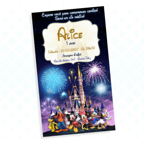Convite Virtual Disney / Turma do Mickey