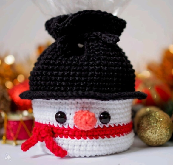 Porta-panettone 80g (mini) Boneco de Neve