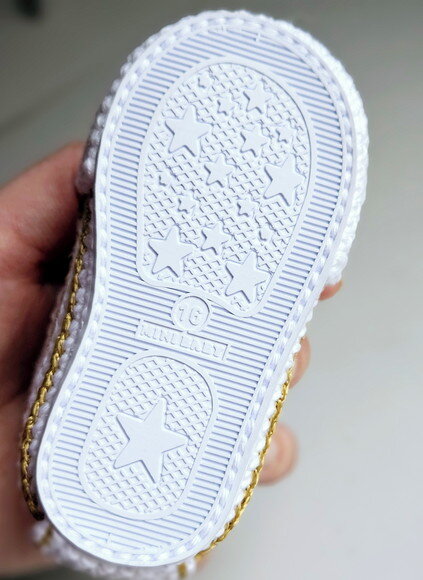 All Starzinho Cano Alto Branco/dourado (par)