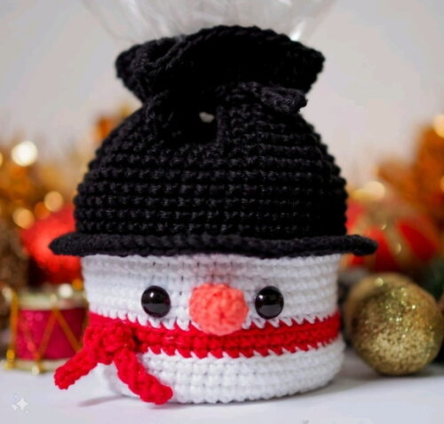 Porta-panettone 80g (mini) Boneco de Neve