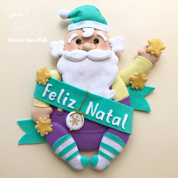 Enfeite de Natal Silhueta Papai Noel
