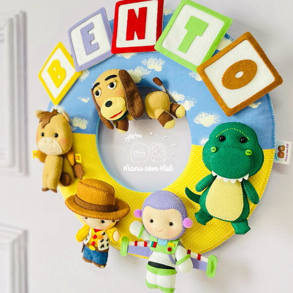 Enfeite de Porta Maternidade Toy Story