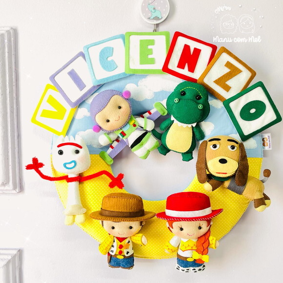 Enfeite de Porta Maternidade Toy Story