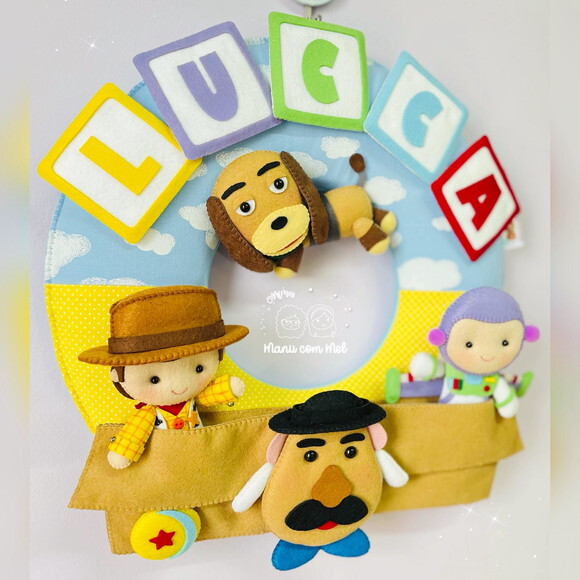 Enfeite de Porta Maternidade Toy Story