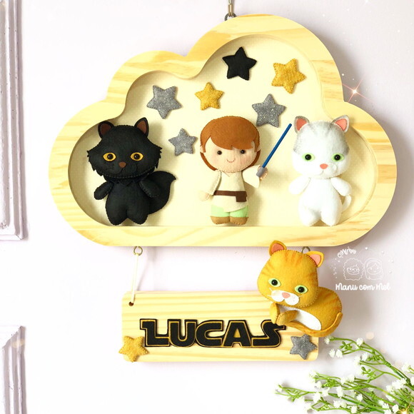 Enfeite de Porta Nuvem Pinus Star Wars