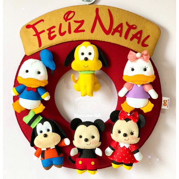 Guirlanda de Natal ou Bem Vindos Turma do Mickey