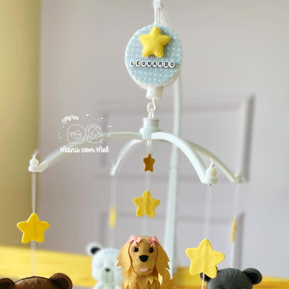 Móbile Musical Ursinhos e Pet