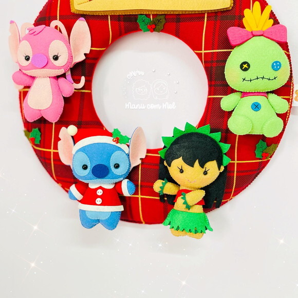 Pingente de Natal Lilo e Stitch