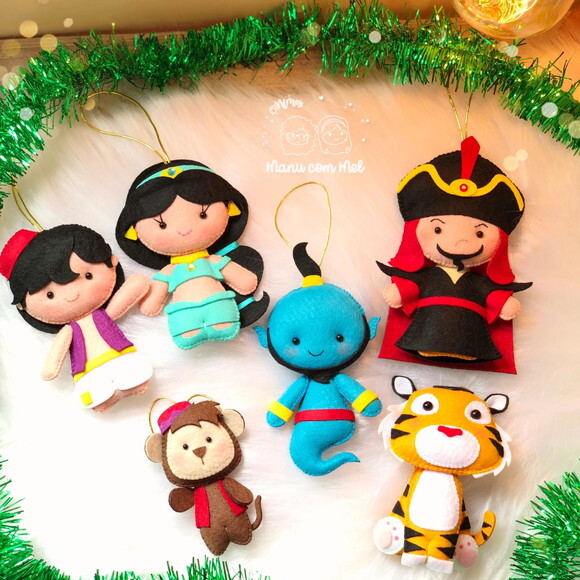Pingente de Natal Turma Aladdin